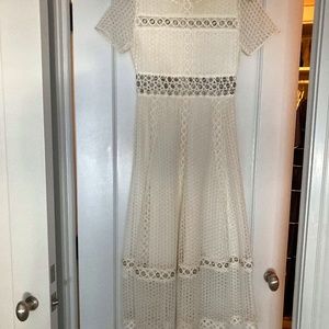 Maje white crochet and grommet dress  Maje Size 2 which equals a 38 or M